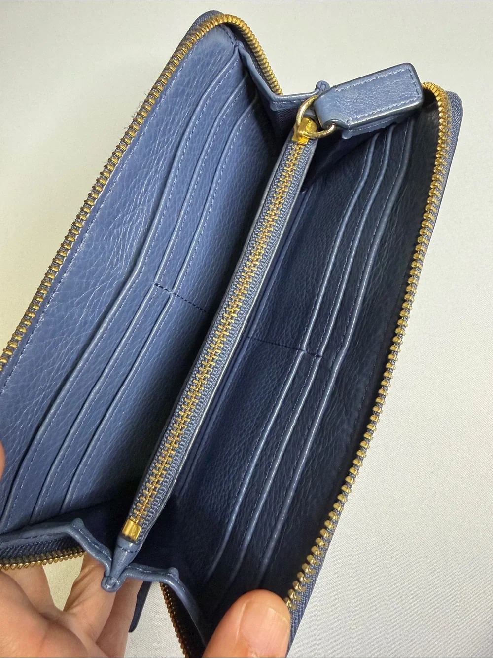 Tory Burch leather zip
